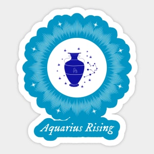 Aquarius Rising Astrology Chart Zodiac Sign Ascendant Sticker